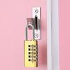 Sturdy Brass Combination Lock Solid Body with Stylish Steel Shackles Portable Accessory for Multipurpose Security