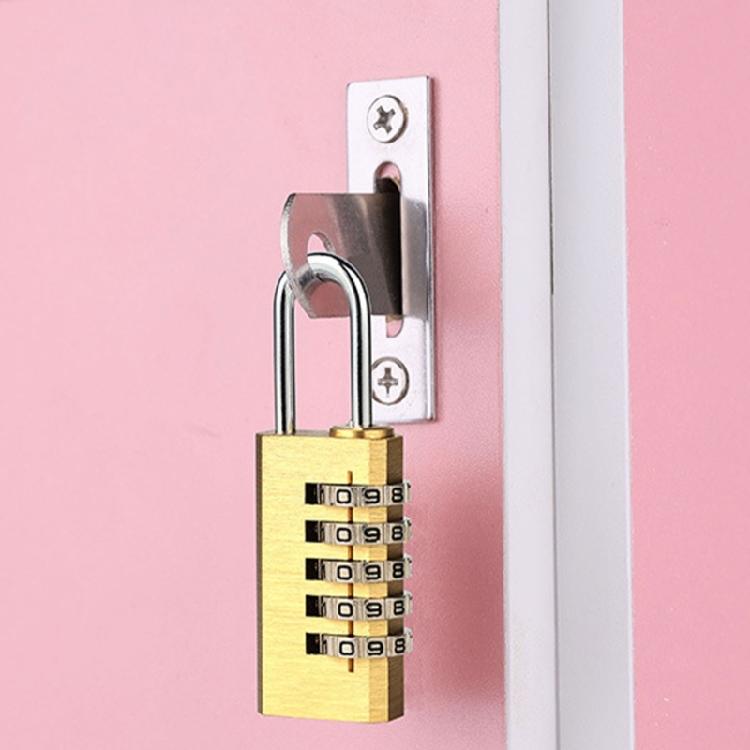 Sturdy Brass Combination Lock Solid Body with Stylish Steel Shackles Portable Accessory for Multipurpose Security