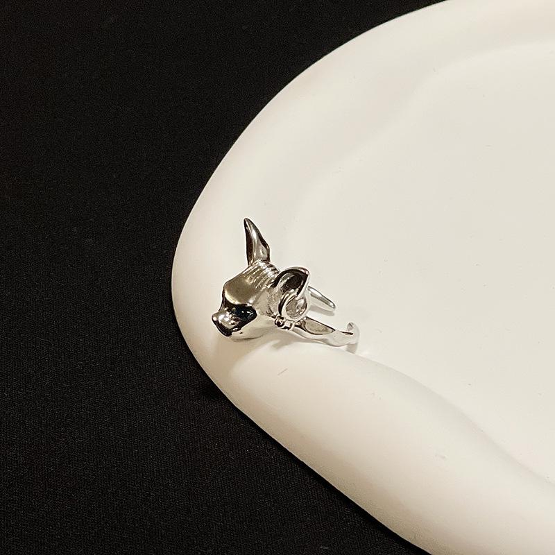Peep Cat Ring Female Niche Design Sense Advanced Sense Cold Wind Dark Spice Girl Index Finger Ring Personality Ring