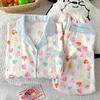Spring And Autumn Color Love Casual Cloud Cotton Pajamas Women'S Sweet Long Sleeve Pants Set