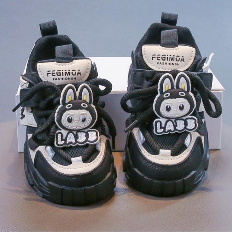 Girls Korean Style Sports Shoes Leather Waterproof Dad Shoes Children's Casual Running Shoes