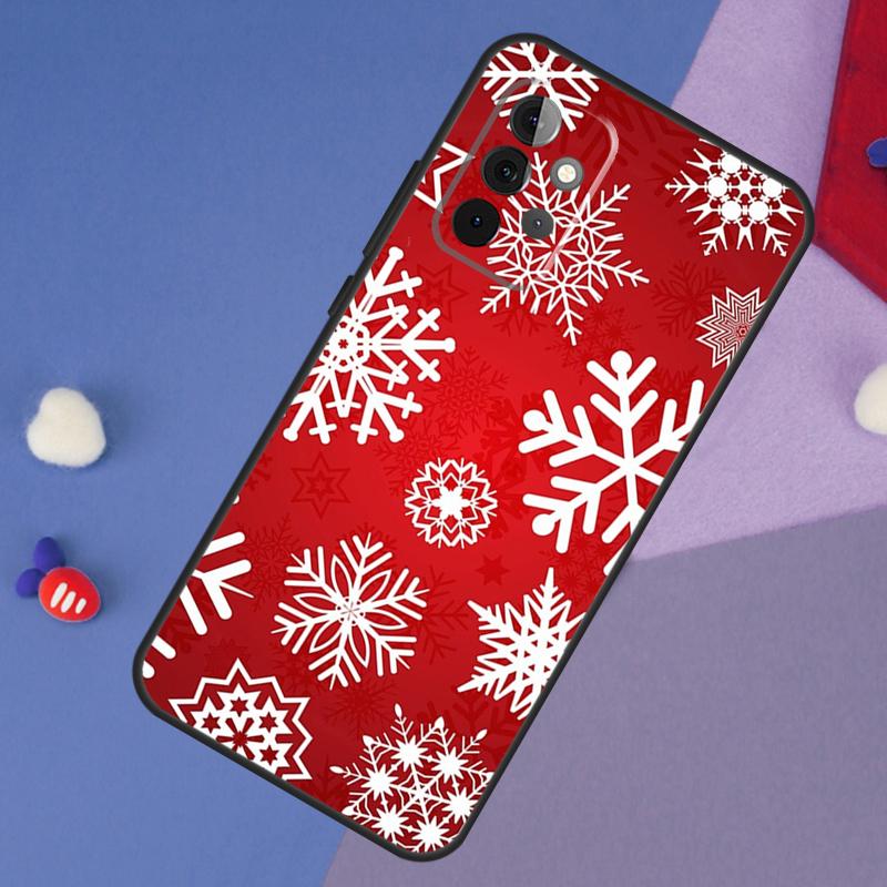Christmas Snowflakes Case For Samsung Galaxy A52 A53 A33 A13 A34 A54 A14 A35 A55 A15 A56 A36 A26 A16 A06 A22 A32