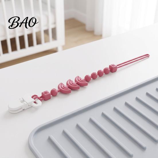 Teether Attachment for Stroller Silicone Pacifier Clip with Infants, BPA-Free Chewable Baby Anti-Drop Holder Shower Gift Newborns Chain 0-24