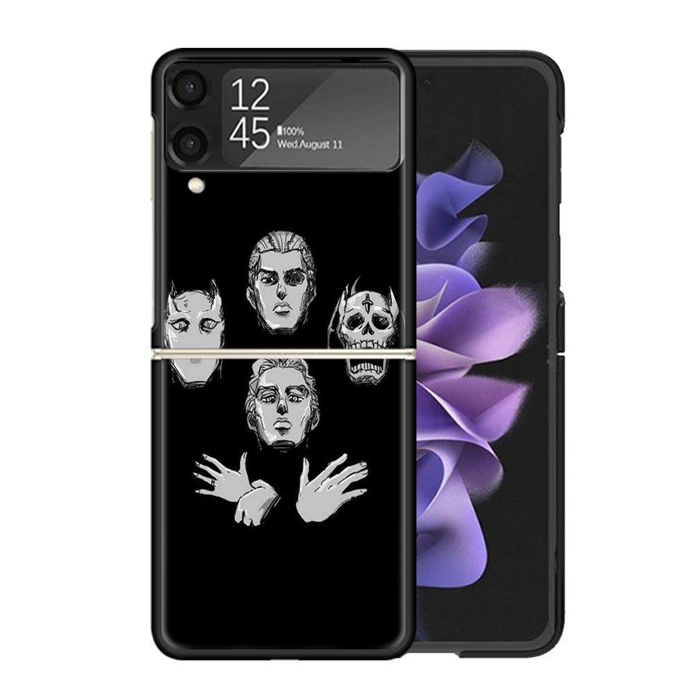 JoJo Adventure Killer Queen Clear Phone Case For Samsung Z Flip 7 6 5 4 3 Galaxy ZFlip7 ZFlip6 ZFlip5 ZFlip4 ZFlip3 5G Print Cov