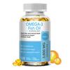 Fischöl 3600 mg Nahrungsergänzungsmittel, mit Omega-3 2160 mg, 120 Weichkapseln pro Flasche