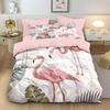 2/3pcs Flamingo Forest Animal Print Coreless Duvet Set,Multi Size Bedroom Bedding Decoration Machine Washable
