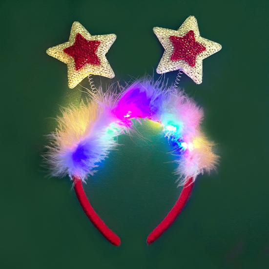 Ženy Dívka Obruč do vlasů LED Vánoční Sobí Dekor Santa Claus Čelenka Kreslený styl Cosplay Čelenka Fotografování Rekvizity