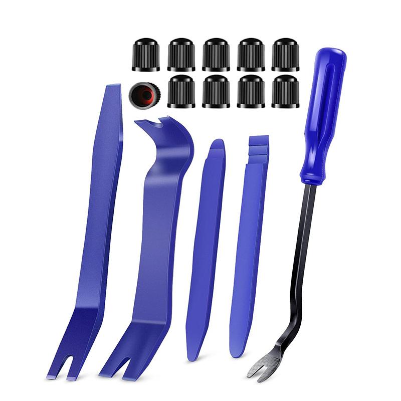 15/5Pcs Auto Trim Removal Tool Kit Pry Tools Car Fastener Rivet Clips Remover No-Scratch Car Radio Panel Door Trim Removal Set