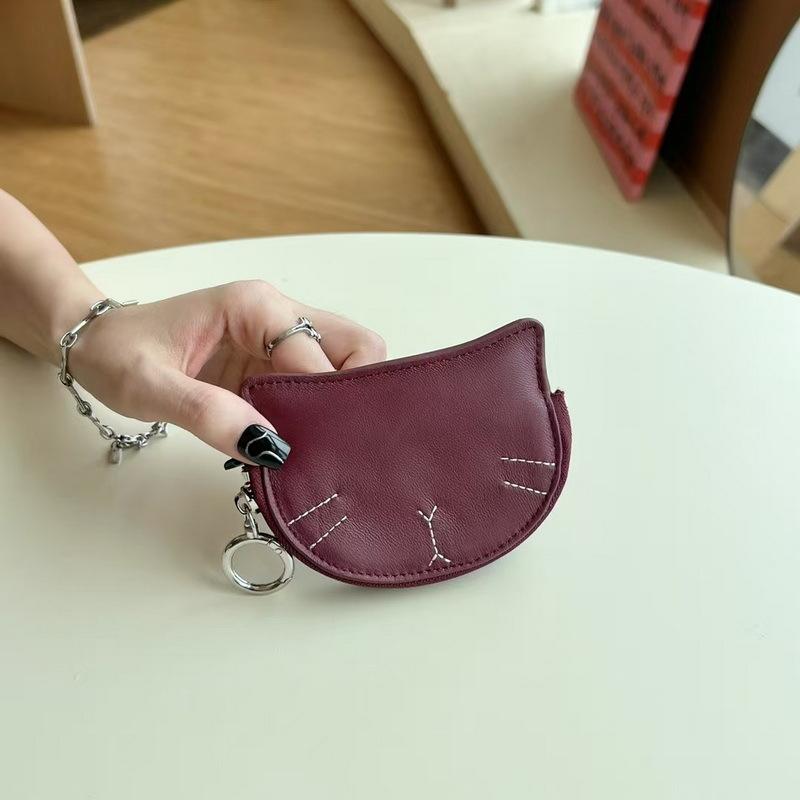 2026 New Fashionable Cute Cat Style Sheepskin Change Bag Card Bag Makeup Product Lipstick Storage Bag