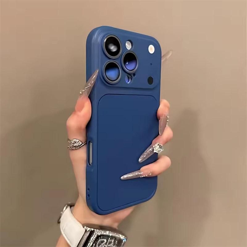 

Чохол 2-в-1 для iPhone 12 13 14 15 16 17 Pro Max Air Ударостійкий Матовий Захист Лінзи Миттєва Зміна на 17 Простий Чохол iPhone 16 синій