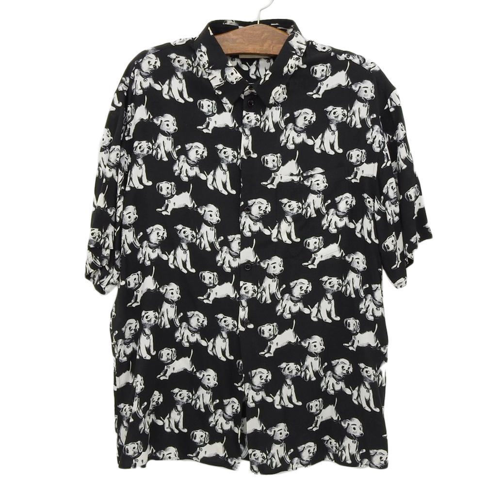 Celine Men's All-Over Print Dog Shirt, Black/White, Size 38, 2C717307Q Tops 38 Black WhiteUsed