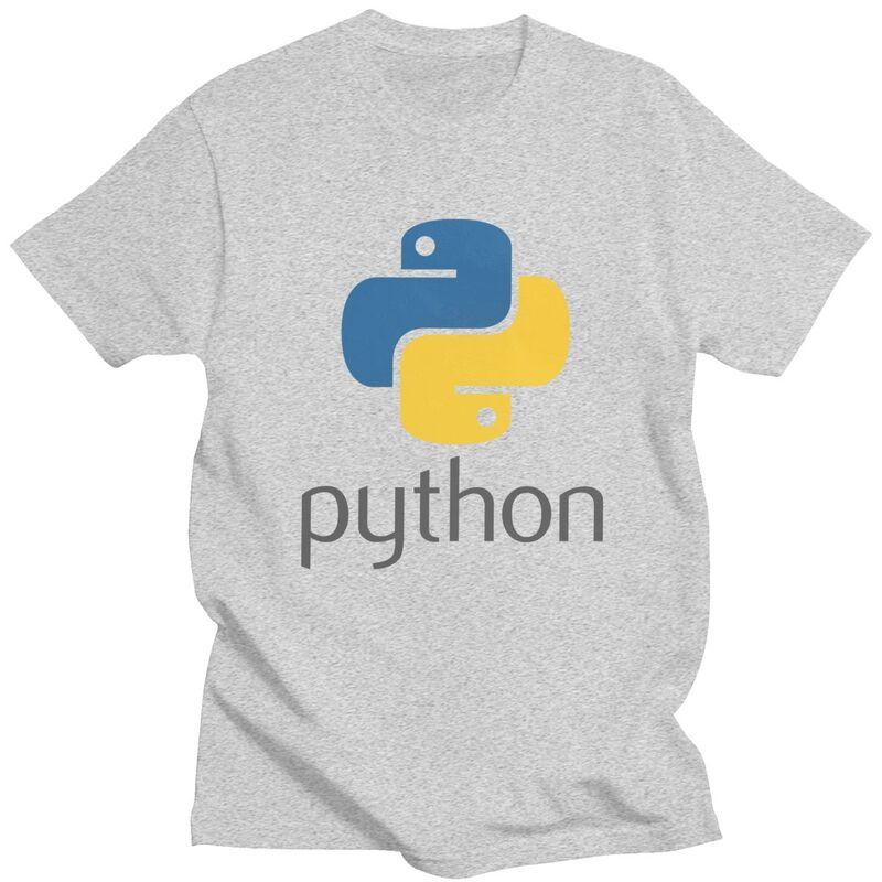 Custom Programmer Python Symbol T Shirt Men Short Sleeve Computer Developer Programming Coder Tee Tops Oversized Tshirts Merch