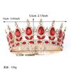 Stile Barocco Retrò Corona Rotonda da Matrimonio Concorso di Bellezza Sposa Tiara con Strass Cristallo Corone Copricapi Per Regine e Re