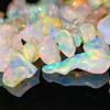 Polished White Uncut Opal Stone, Multi fire Opal, 7-15 MM Size Rough. Opal Rough Lot.