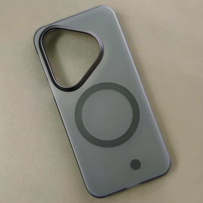 

For Pura 90 Pro Case Drop-proof Buffers Hall Magnetic Wake & Sleep Slim Matte Translucent Frosted Baby Skin Touch Phone Cover Huawei pura 90 pro