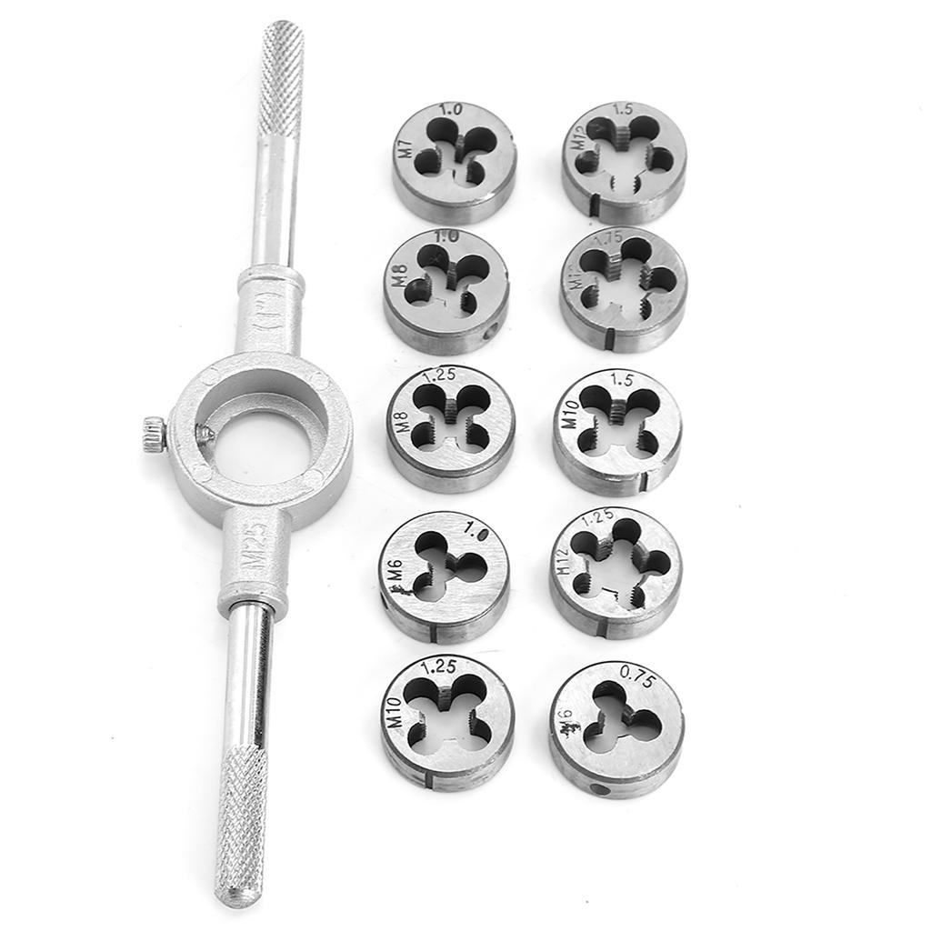 Screw Thread Tap Die Set External Thread Cutting Hand Tool Kit for Thread Processing