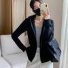Hooded Zip Up Sports Jacket Women Autumn Winter Fleece Lined Thicken Hoodies Woman Solid Casual Loose Sweatshirts Cardigan