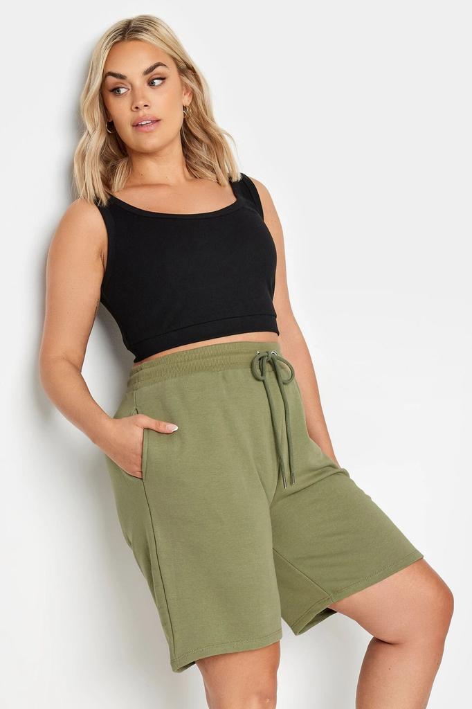 Women's Fashion Big Size Shorts & Bermudas Large Size Pocket Drawstring Waist Relaxed Cut Shorts 303199