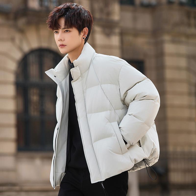 Men's Down Jacket Winter New Stand-up Collar Cold-proof Bread Jacket Light and Warm Thickened Short Jacket