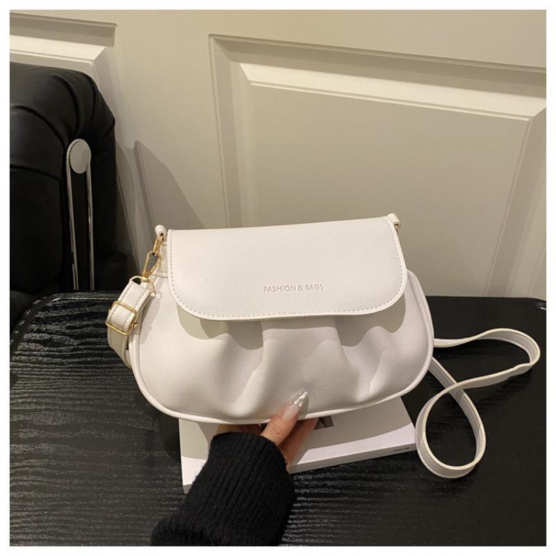Fashionable Pleated Small Bag - Simple and Stylish Single-shoulder Crossbody Bag for Daily Use  Riding Bag Style Bag