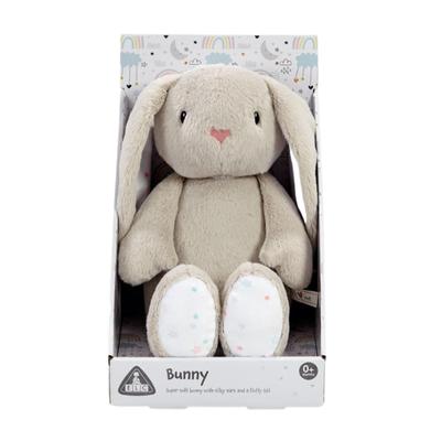Frühförderungszentrum Flauschiges Tier Grauer Kaninchenpuppe Spielzeug für Babys Kleinkind Geschenk Babyparty Geschenk 200793 Authentisch (Geschenkbox)