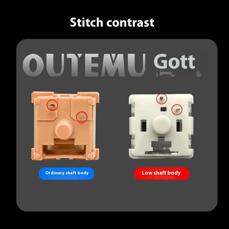 OUTEMU OTM Low Profile Switch for Ultra-thin Mechanical Keyboard Black Red Blue Brown Pink 3pin Linear Tactile Silent 5.5 Switch