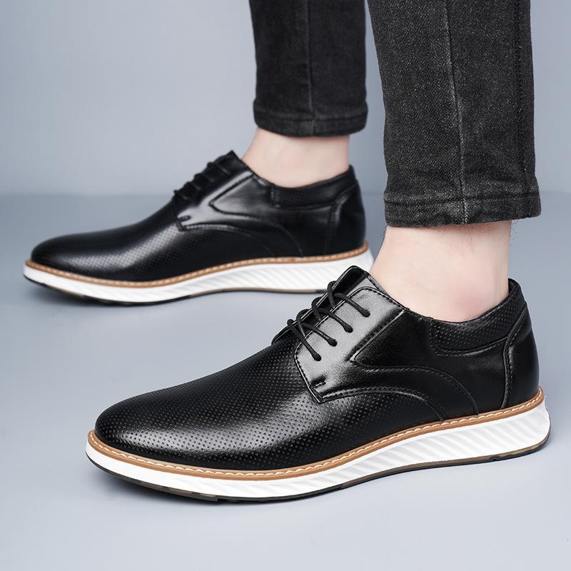 High Quality Men's Business Casual Leather Shoes Breathable Comfortable Shoes Popular Classic Dress Shoes Men Zapatos De Hombre