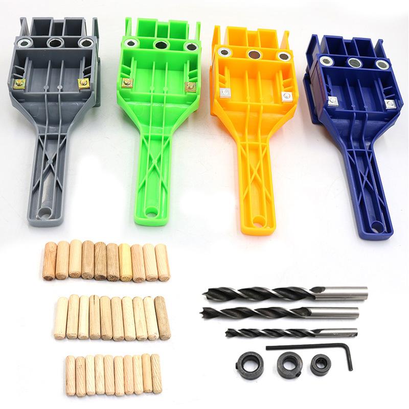 Strumento guida per trapano per fori di centraggio manuale per la lavorazione del legno, adatto per trapano da 6 8 10 mm