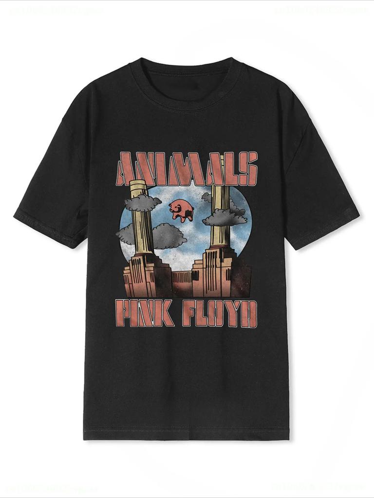 Streetwear Léto Růžové Bavlněné tričko Unisex Trička s krátkým rukávem Unisex Oblečení Hard Rock Band Vintage Topy FloydS Hip Hop Oblečení