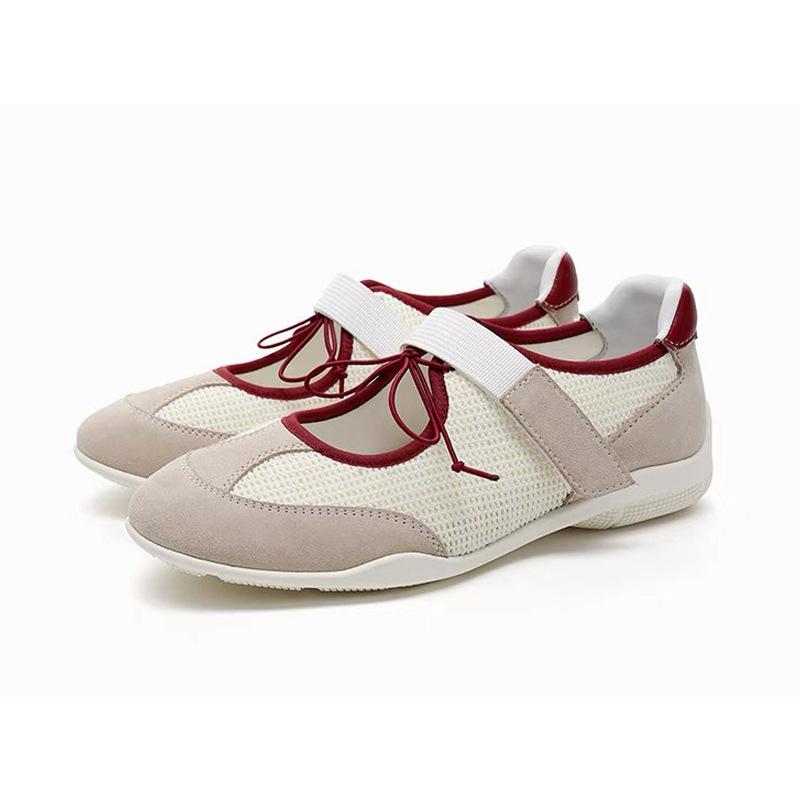 Shallow Bow Mary Jane Women 2025 New Fashion Versatile Velcro Casual Sneakers
