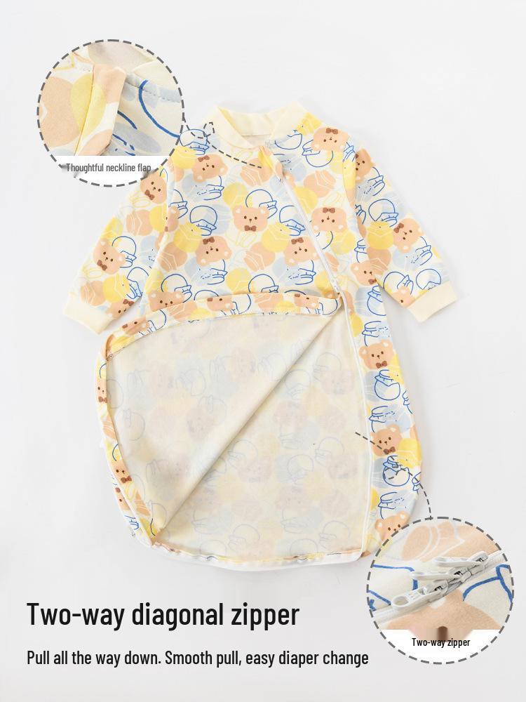 Four Seasons Baby Sleeping Bag - Anti-Kick & Anti-Startle, One-Piece for Newborns & Children, Spring & Autumn, Winter Style