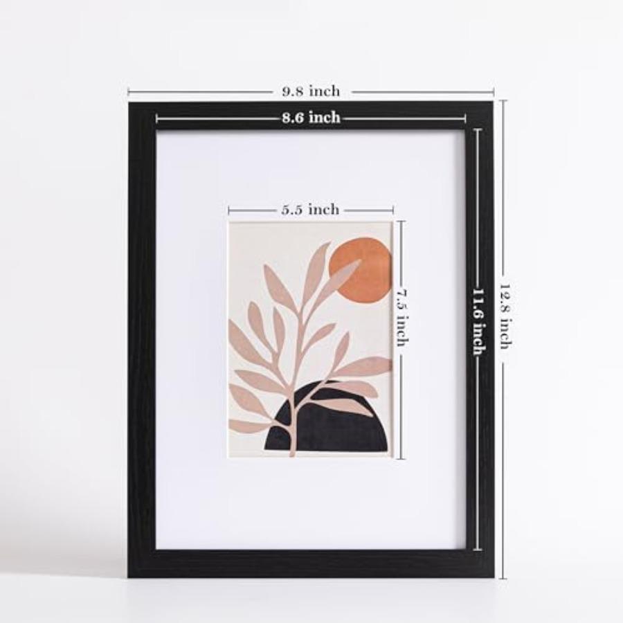 Picture Frames Set of 10, Picture Frame Collage Wall Decor Display 6x8 Photo with Mat or Without Mat, Home Decor Gallery Frame