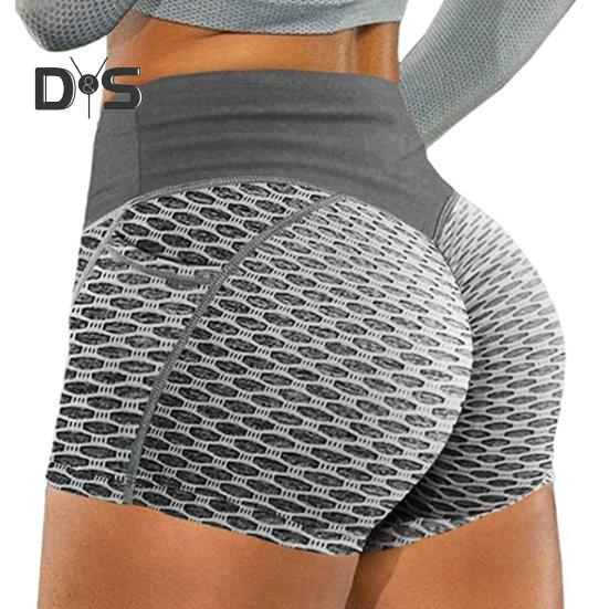 Weiche Fitness-Shorts, elastische, weiche Waben-Damen-Sommershorts
