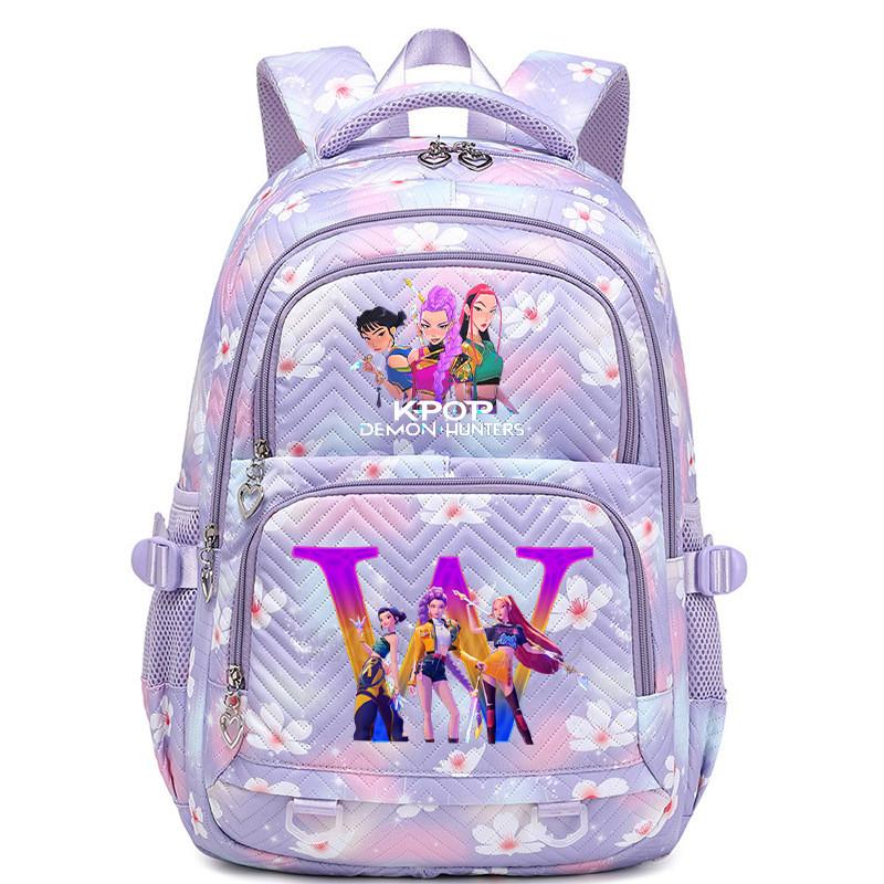 Kinder Mädchen Kpop Rumi Zoey Mira Buchstaben Aufdruck Student Schultasche Wasserdichter Rucksack