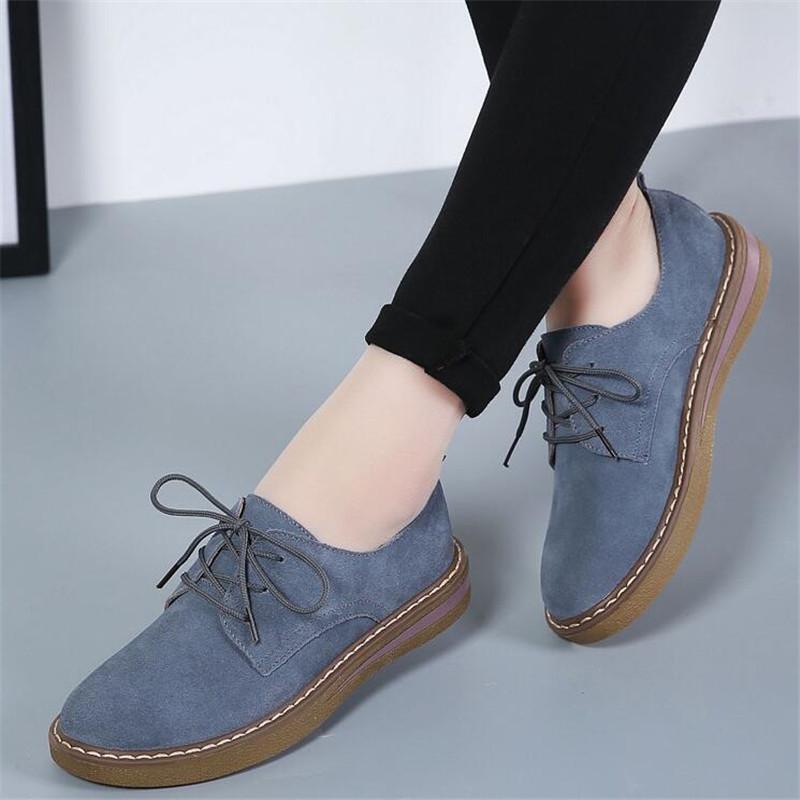 Fashion Female Black Leather Shoes Women Mocassins Female Lace Up Flats Designer Shoes Ladies Loafers Casual Sports Shoes