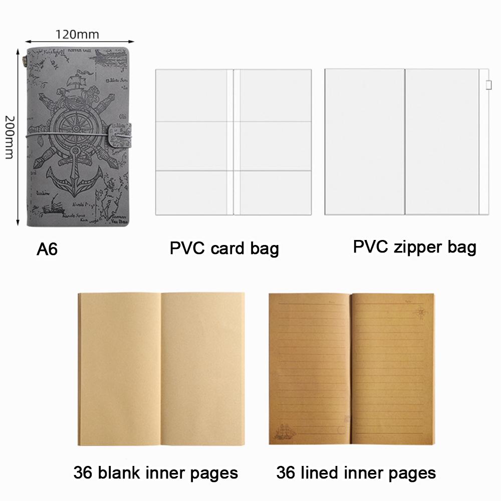 (Logo Can Be Engraved) A6 Student Retro Ledger, Leather Business Notebook with Strap, Notepad, Travel Diary, Portable Memo, Meeting Record Book