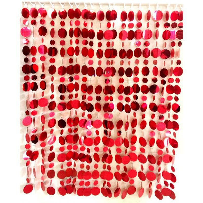 High-Gloss Gold & Silver Sequin String Decorative Curtain - Reflective Hanging for Weddings, Doors, Partitions, and Stages.