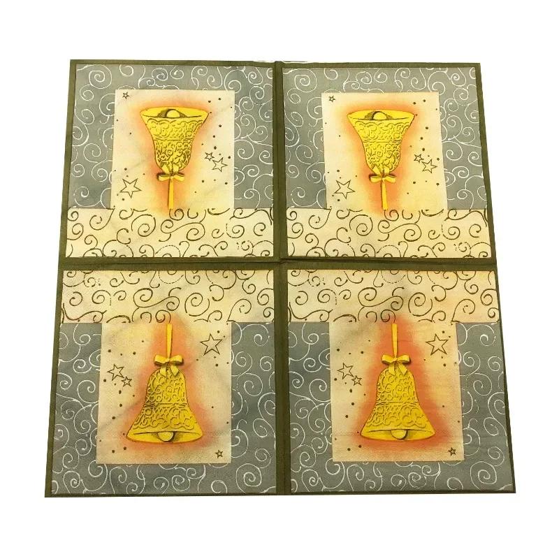 

20 шт./упак. 33*33 см 2-слойные одноразовые салфетки для вечеринок с рождественским узором