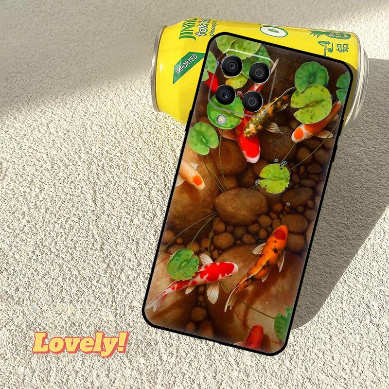 Koi Carp Fish Painting Case For Samsung Galaxy M31 M56 M13 M33 M53 M15 M35 M55 M06 M16 M36 M12 M32 M52 M14 M34 M54