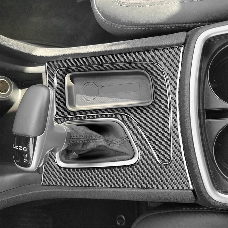 Carbon Fiber for Dodge Charger 2015- Center Console Gear Shift Panel Cover Trim Interior Accessories LHD