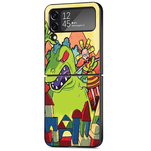 Case for Samsung Galaxy Z Flip 4 ZFlip3 Z Flip 3 5G ZFlip Flip3 Hard PC Cartoon Cute Children R-Rugrat Shell Hard PC Cover