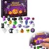 Calendario dell'Avvento Giocattoli Sensoriali di Halloween, Calendario Countdown 24 Giorni con Pezzi Giocattoli da Spremere a Lenta Ascesa Regalo per Bambini, Bambole Collezionabili Spaventose Regali