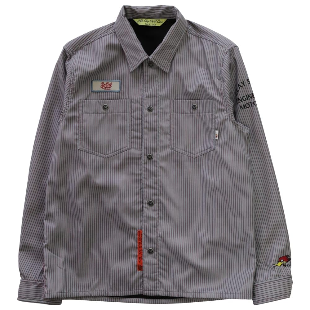 

Clay Smith CHAPPY Shirt Jacket CSY-5105 (JP, Alphabet, L, Gray/Wine)