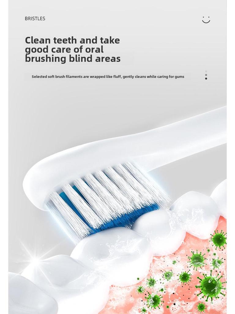 Unisex dobíjecí ultrazvukový elektrický zubní kartáček s měkkými štětinami pro domácnost i cestování