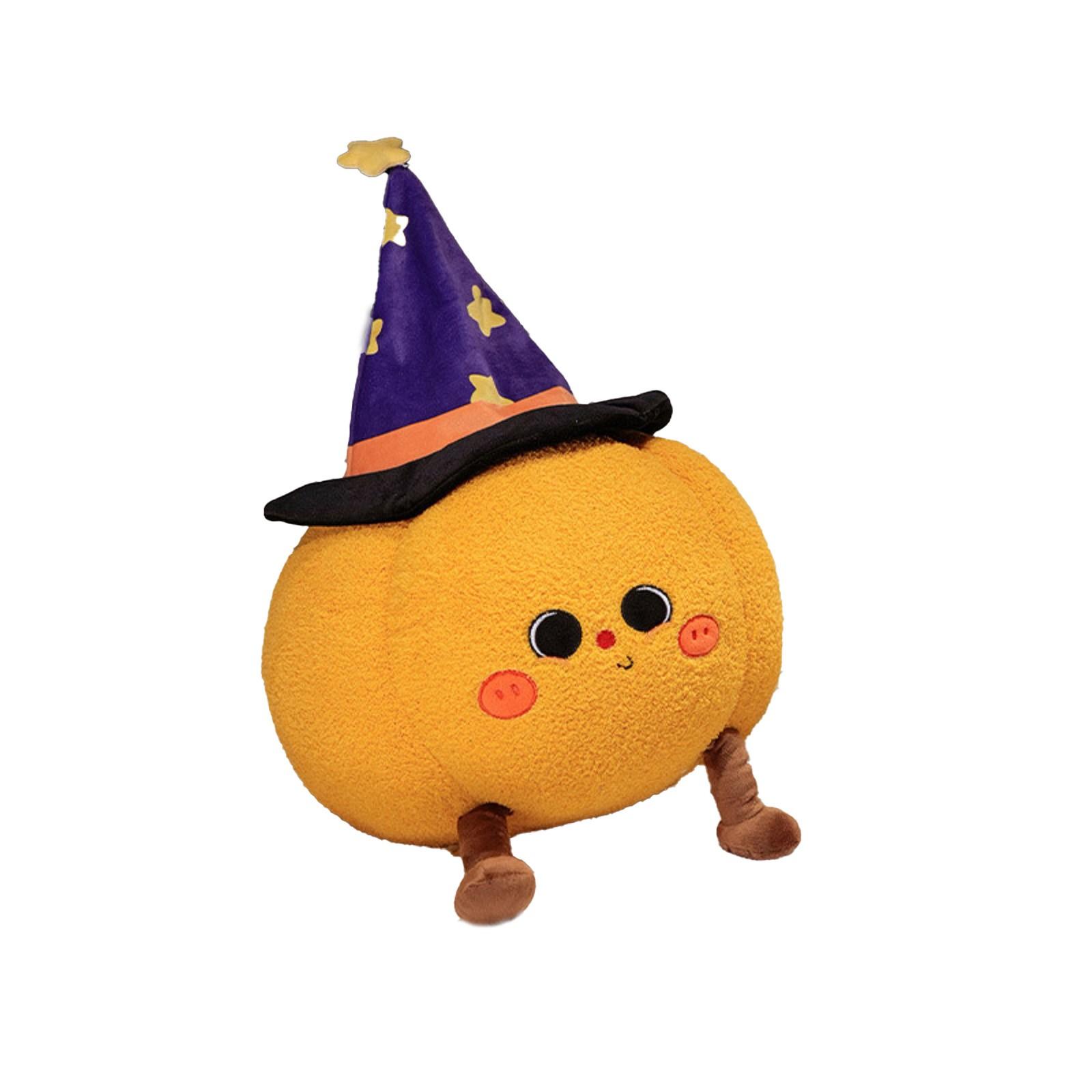 

Halloween Pumpkin Pillow Ghosts Doll Little Ghosts Doll Creative Plush Toy One Size жёлтый