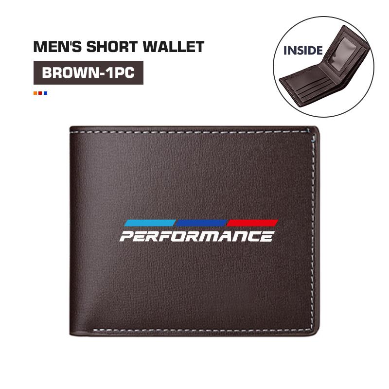 EYAG3 For BMW Men's Short Style Leather Wallet Multiple Card Slots 1 2 3 5 7 Series X1 X2 X3 X4 X5 X6 G20 G30 G11 G12