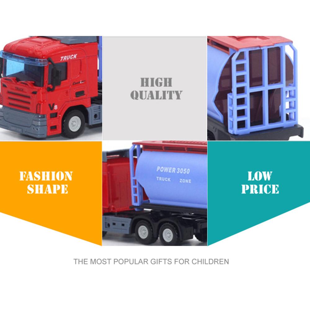 1/48 Truck Trailer Diecast Truck Model with 12 Wheels Diecast Toy