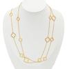 Four-leaf Clover Necklace Cut Out Flower Sweater Chain Long Necklace