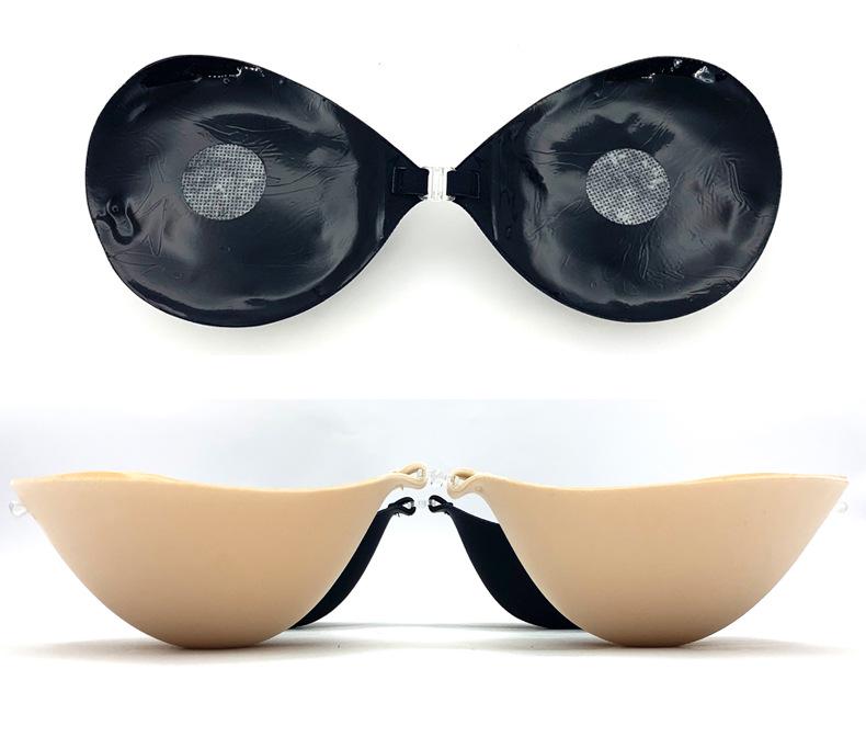 Silicone Invisible Bra: 5CM Thick Breast Enhancer Stickers for a Fuller Look—Ideal for Brides & Wedding Dresses