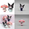 Adorable 4pcs Kuromi My Melody Figures For Cake Decorating And Room Decoration